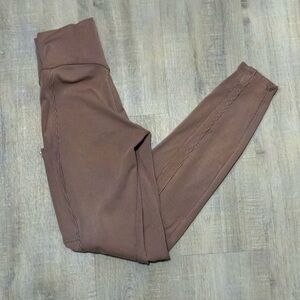 Dusty Pink Ribbed Leggings from bombshell sportswear